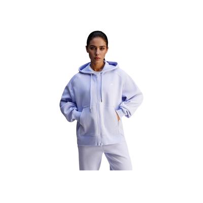 X Stella McCartney Φαρδιά Γραμμή Αναστρέψιμη Πλεκτή Αθλητική Μπουφάν με Κουκούλα Γυναικεία Μπουφάν Ανοιχτό Μωβ JN0226