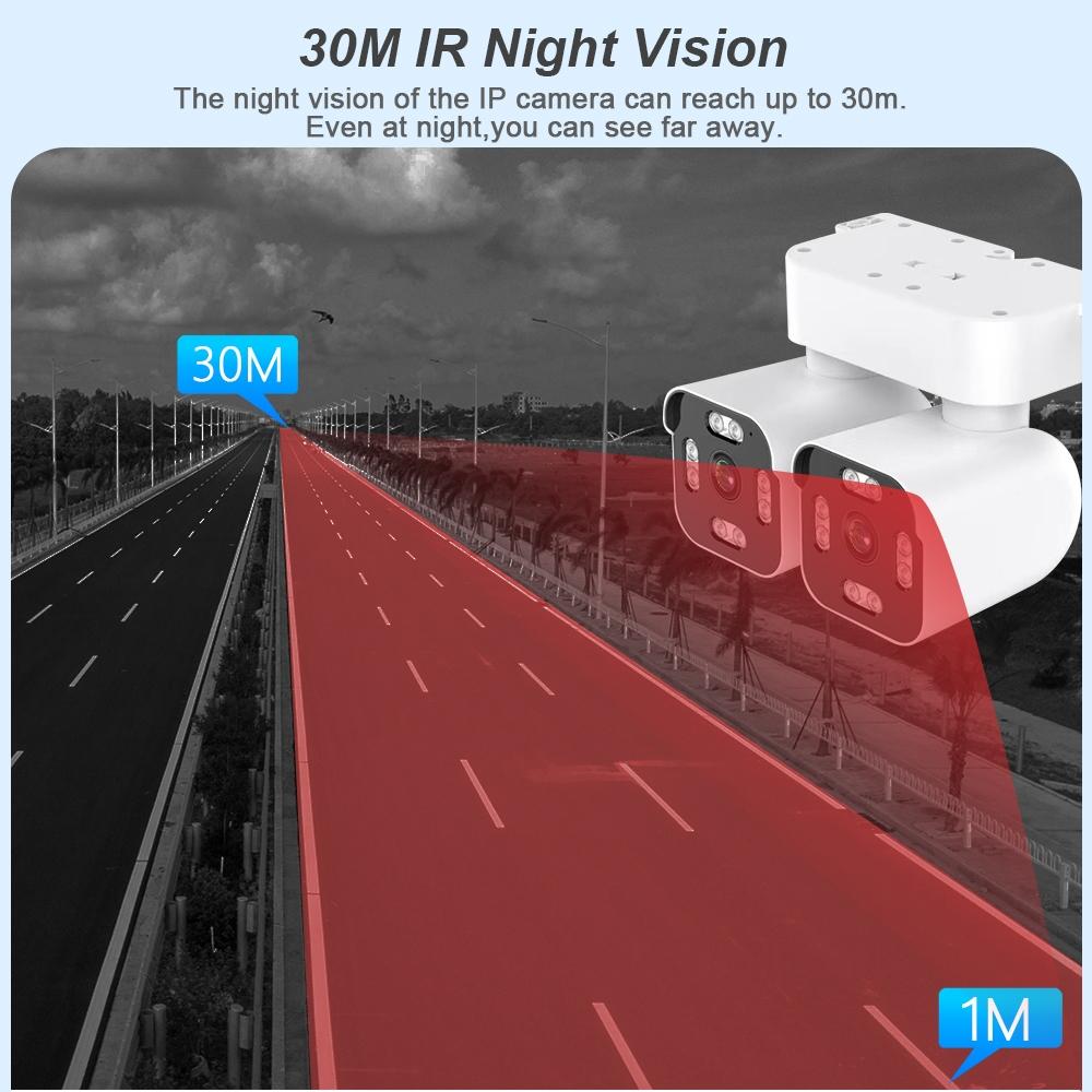 AIOOK ICAM365 APP Sicherheitskamera Außen Wasserdicht Dual-Linse HD 10MP 10X Zoom WiFi CCTV Nachtsicht Zwei-Wege-Interkom PTZ Fernansicht