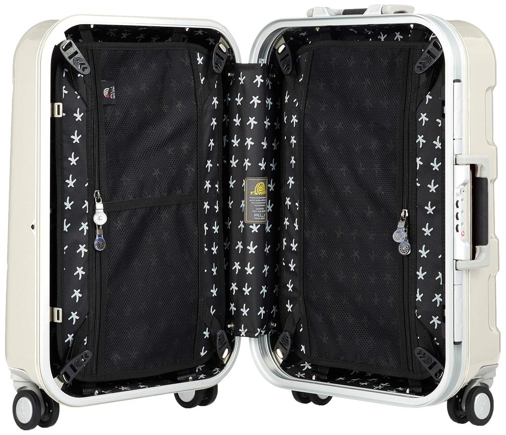 Hard 55 Pearl White [A.L.I.] Suitcase, Carry, KABUKI, Carry-on, 34L, cm, 3.6kg,