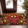 Santa Claus Merry Christmas Doormat for Bathroom Anti-slip Carpet Bedroom Mat Entryway Floor Mats Kitchen Home Decorations