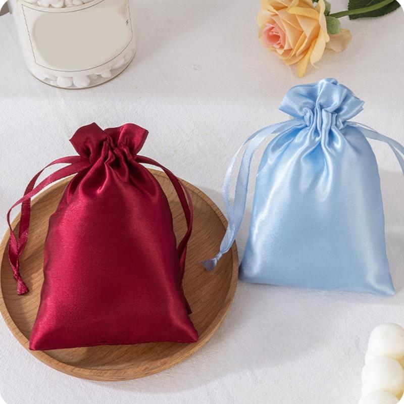 Candy and Jewelry Gift Bags 20 Pack In Smooth Fabric with Pull Tie for Sachets Guest Gifts and Home Storage Use