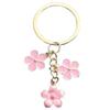 Sakura Oil Drop Keychain – Available in Black, White, Blue, Pink, Purple | Multiple Colors and Metal Parts | Luggage Accessory