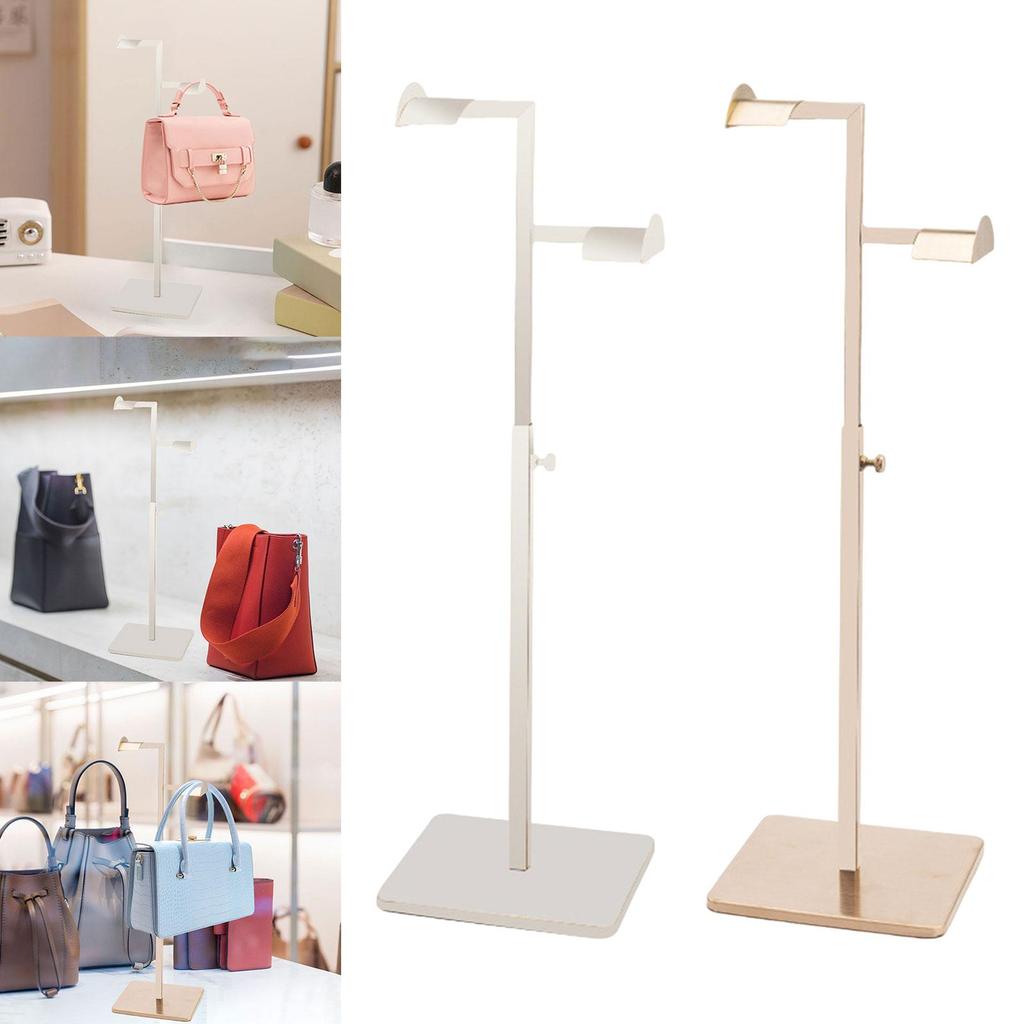 Metal Bag Display Stand, Adjustable Bag Display Rack Handbag Display Stand with