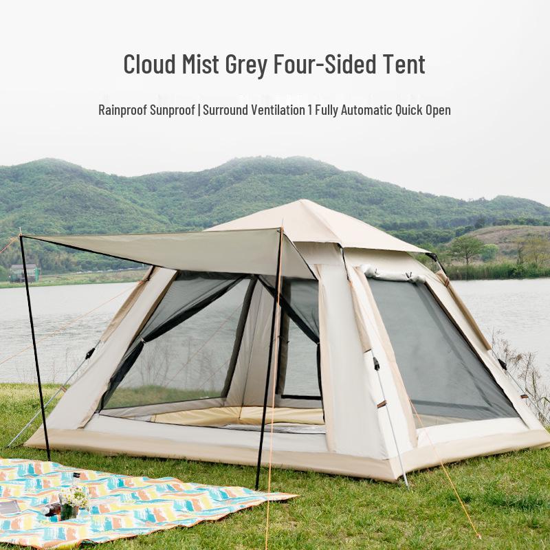 Quick-Open Anti-Storm Camping Tent with Sun Protection