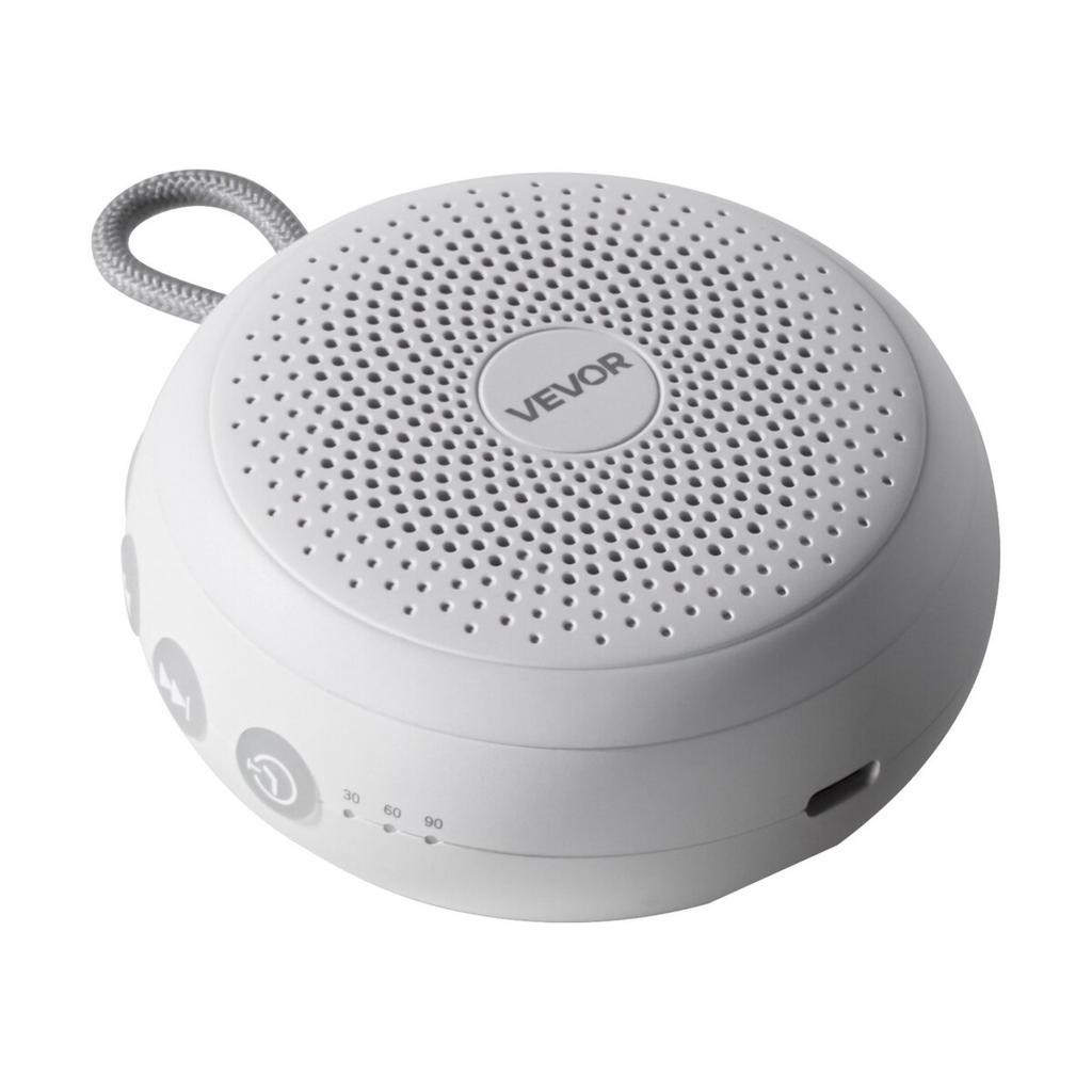 Sound Machine, 20 Soothing Sleep Sounds, 4-in-1 Hangable White Noise Sound Machine with Auto-Off Timer, Soft Ring Light, Memory Function and Child