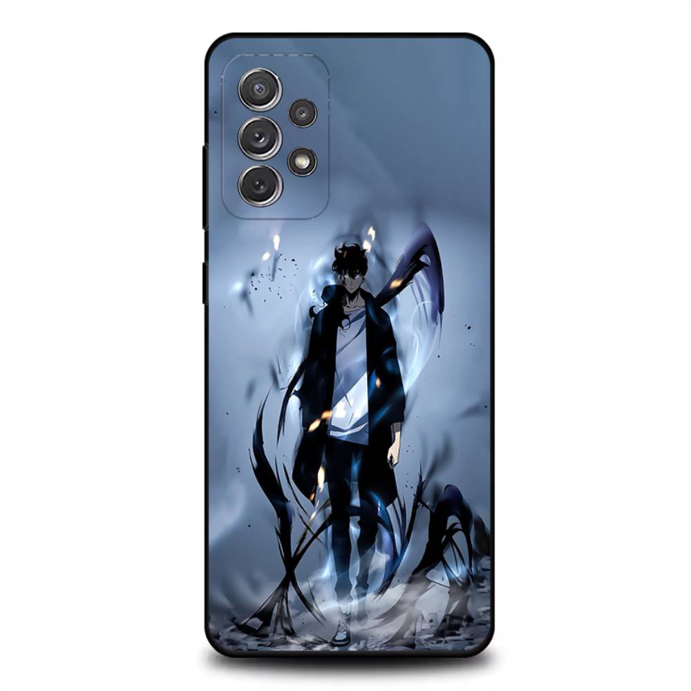 Anime Solo L-Leveling Phone Case For Samsung S25,S24,S21,S22,S23,S30,Ultra,S20,Plus,Fe,Lite,Note,10,9,5G Black Cover