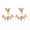 European American Fashion Rhinestone Crystal Triangle Stud Earrings