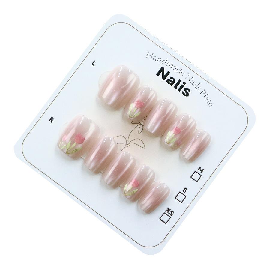 Cat's Eye Model, Beautiful Temperament, Little Fairy, Royal Sister Style Nail Art, High-end Niche 10 Pieces, Sub-size Wearing Nail