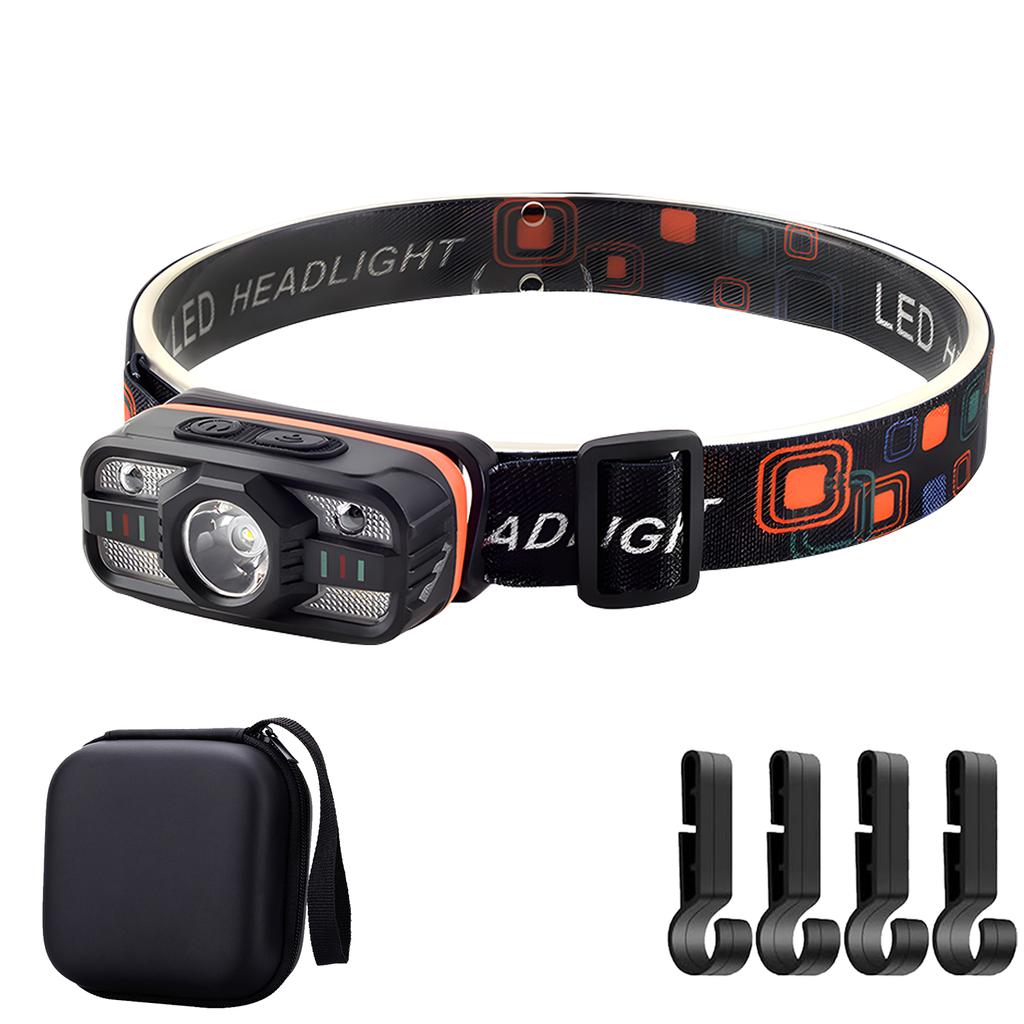 6 Lighting Modes USB Rechargeable LED Headlamp Portable Light with Built In Battery Fishing Head Torch Outdoor Camping Lantern