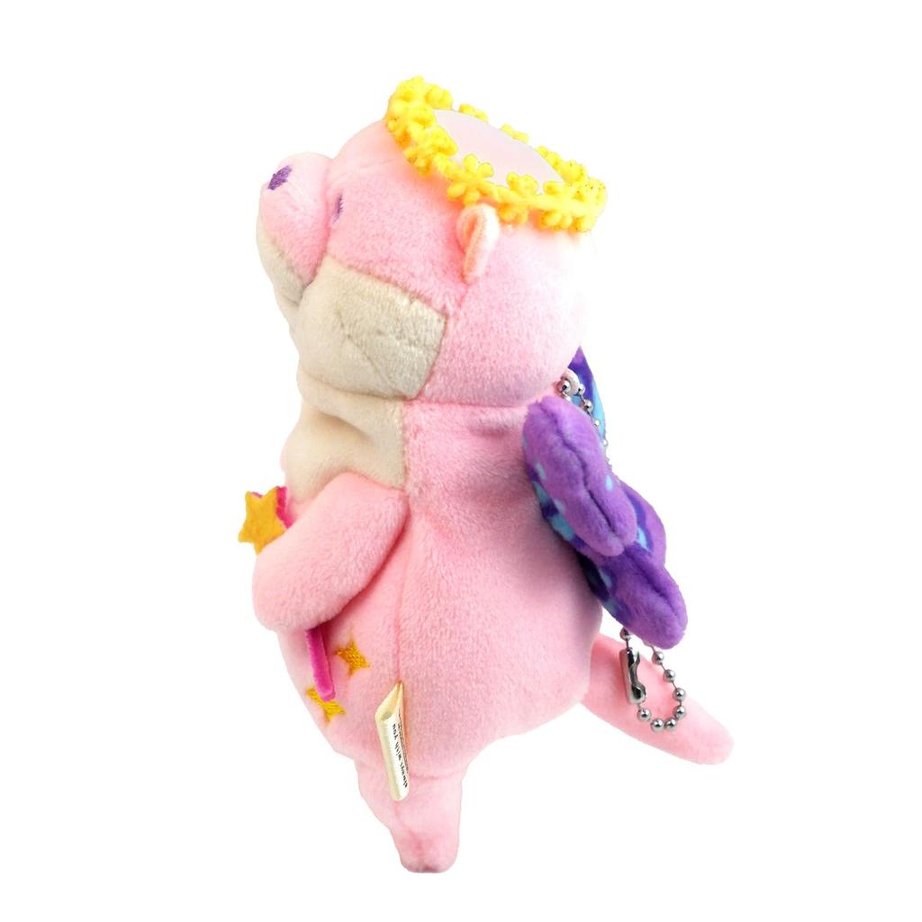 Morisaka Global Mochi Kawauso Fairy Mini Pink 7 X 6 X 14 Cm Otter Plush Toy Fairy Pastel Stuffed Animal Photography Healing Soft To the Touch Cute