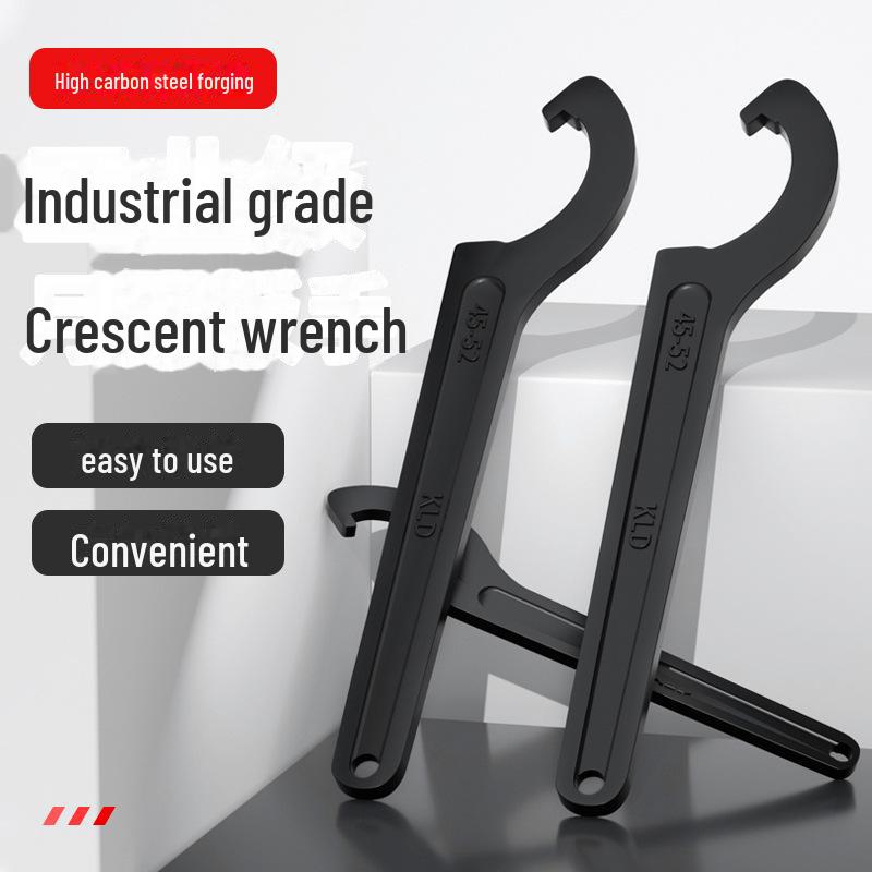 Cheie universală reglabilă în formă de semilună pentru contoare de apă - Design cu cârlig pentru absorbția șocurilor