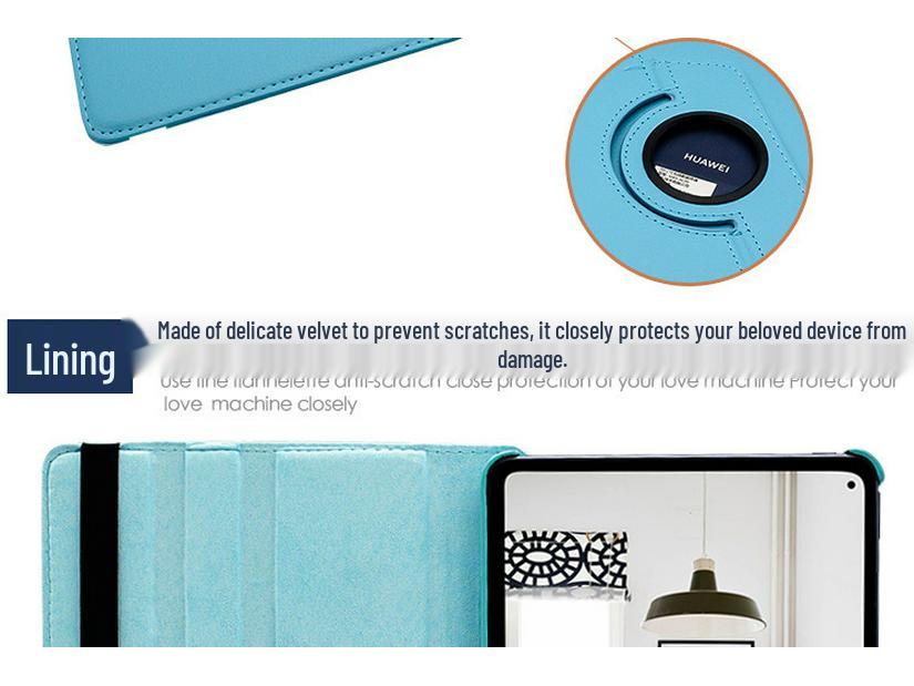 Honor Tablet V6/MatePad Pro Rotating Leather Case - Fits 10.4"/10.8" Models BAH3MRX-W09