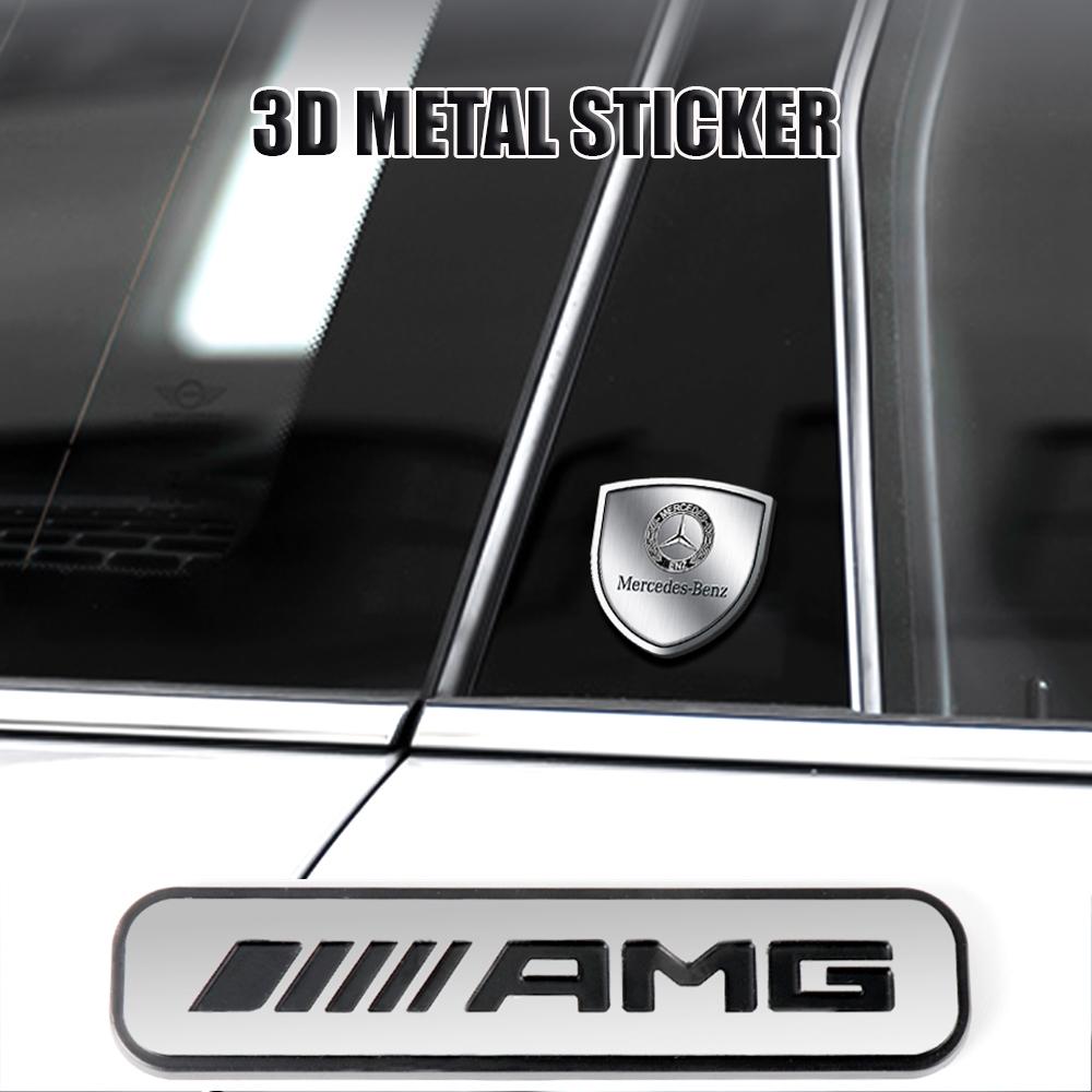 3D Metal Car Shield Styling Body Trunk Decoration Stickers Accessories For Mercedes Benz W204 W205 Amg W211 W212 W213 Smart Gla  FC1