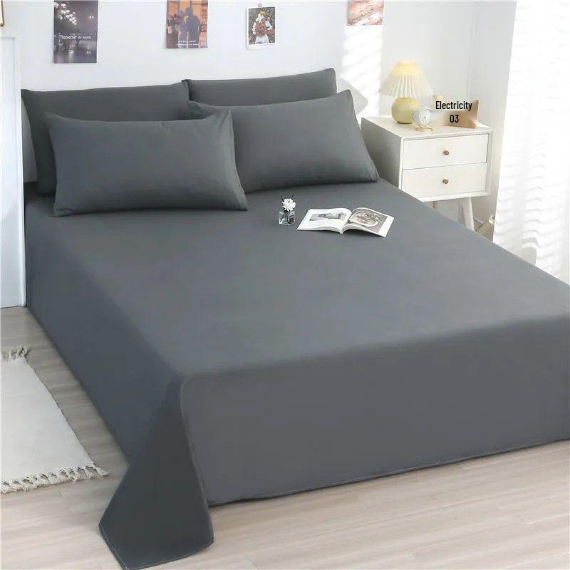 Nordic Style Solid Color Bed Sheet, Single Piece, Student Dormitory, Non-Pilling