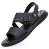 FashionHihg Quality Leather New Sandals Summer Baotou Casual Man Slippers Comfortable Slip On Male Sandals Outdoor Trekking Sandales