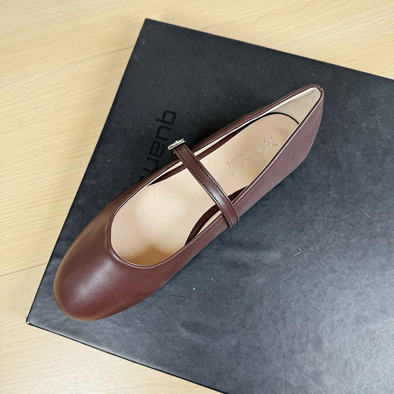 Fashion Flat Shoes for Women 2025 Spring and Autumn Round Toe Brown Mary Jane Shoes Retro Red Plus Size Women's Shoes Loafers Women