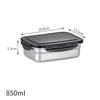 Stainless Steel Sealed Lunch Box Square Food Box Frozen Box Fresh-keeping Box  Microwave