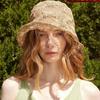 Niche Straw Hat Bucket Hat Women's Summer Light Shading Breathable Hand Woven Bucket Hat Versatile Basin Hat