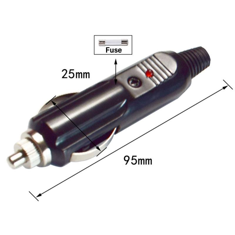 Portable Fridge Replacement Cable, Vehicle Power End to 2 Pin Appliance End, 12V 24V 18 Wire Size 1.8 m Wire for Vehicle Travel Use