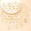 58PCS Vintage Heart Snake Butterfly Rings Set for Women Fashion Metal Gold Plated Geometric Hollow Finger Ring Jewelry Gifts New
