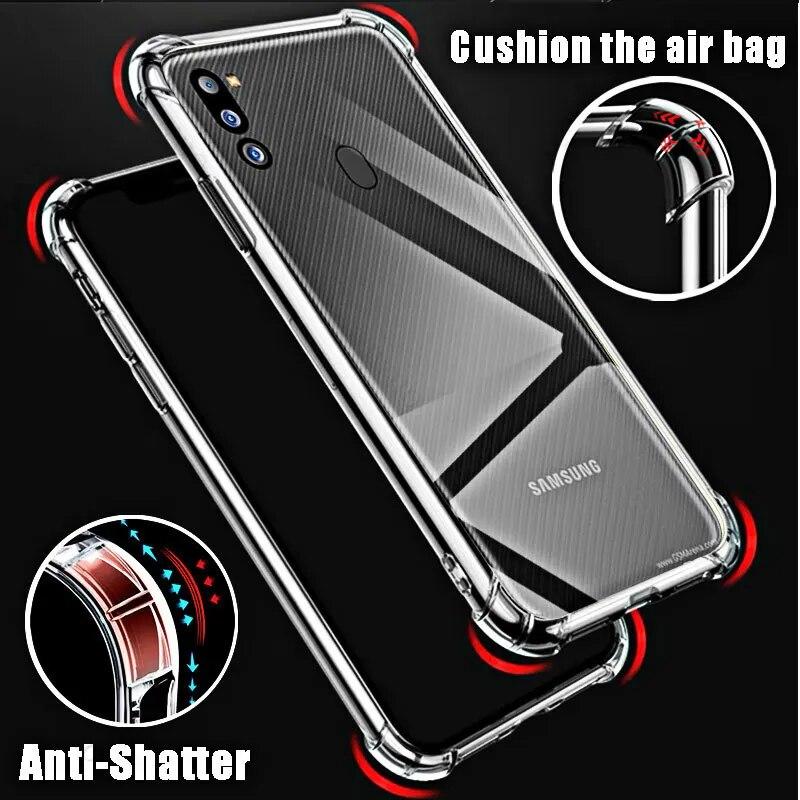 Soft Silicone Shockproof Case for Samsung Galaxy M21 2021 HD Transparent for Sumsung M 21 2021 6.4" SM-M215G Covers Shell Safety
