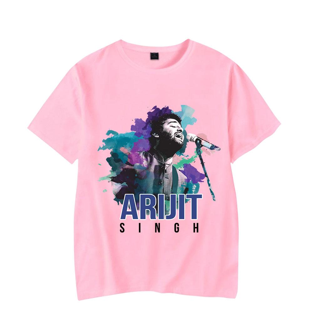 

New Arrivals Arijit Singh T Shirts for Men Summer Clothing Fitness O Neck Man T-shirt for Male Oversized New Men T-shirts Tops XXS рожевий