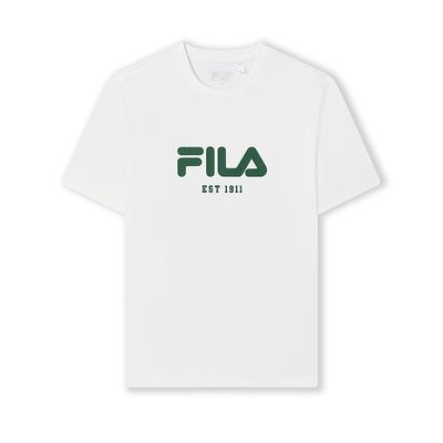 Fila Original King Bomb T-1911 Fashion Versatile Casual Simple Comfortable Breathable Short Sleeve T-Shirt Unisex Tops Matcha Cloud-Top F51M519106F-ZB