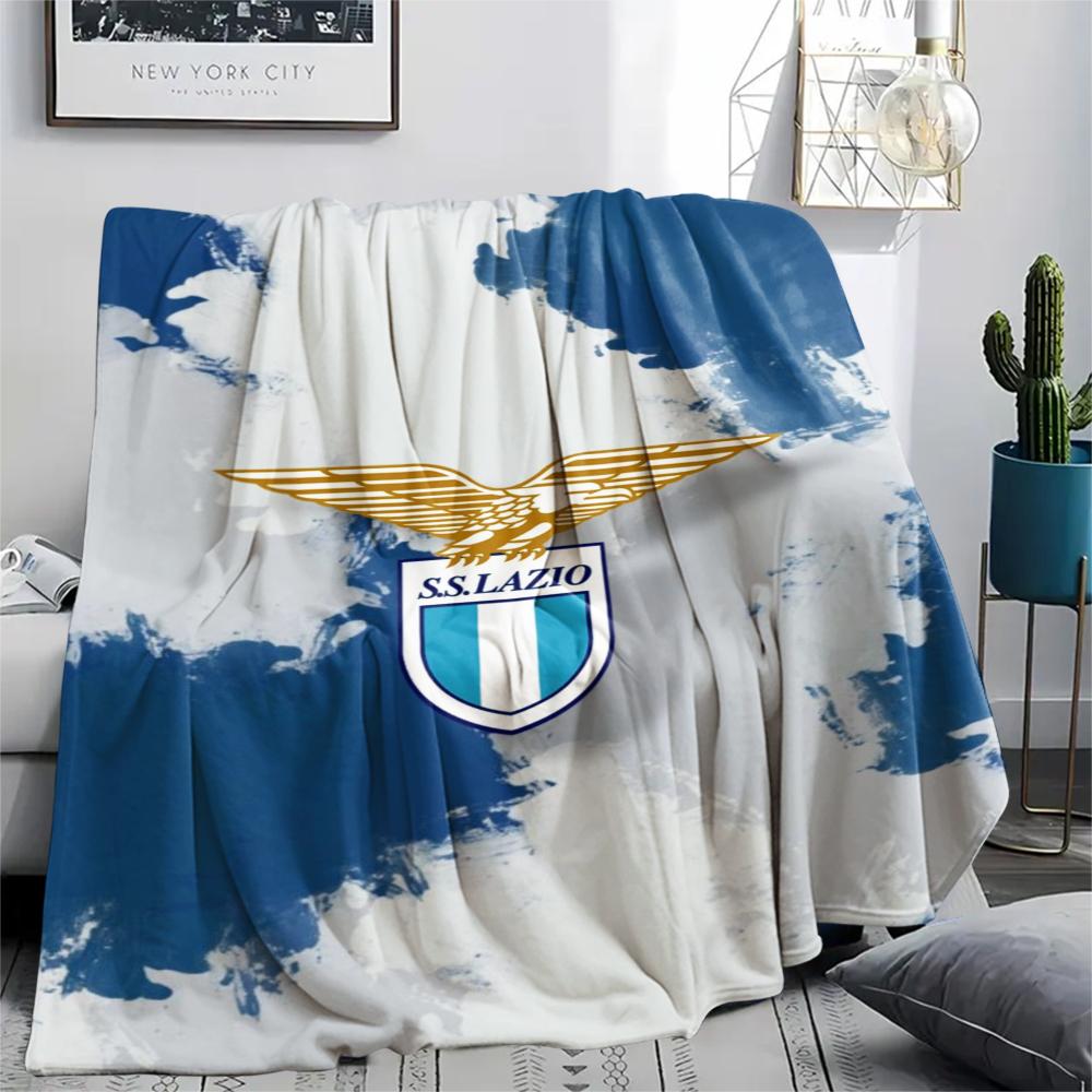 1PC Lazio Print Flannel Blanket, High Quality Comfortable for All Seasons, Home Decor, Warmth and Comfort, Perfect for Christmas Gifts