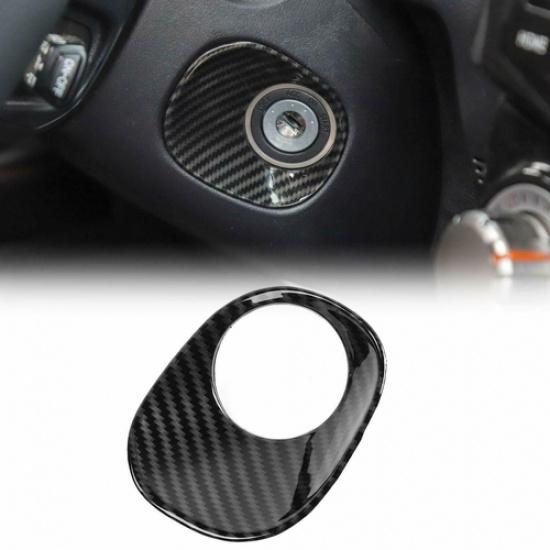 Carbon Fiber Interior Ignition Switch Lock Trim Ring Bezel For 4runner SUV 2010+