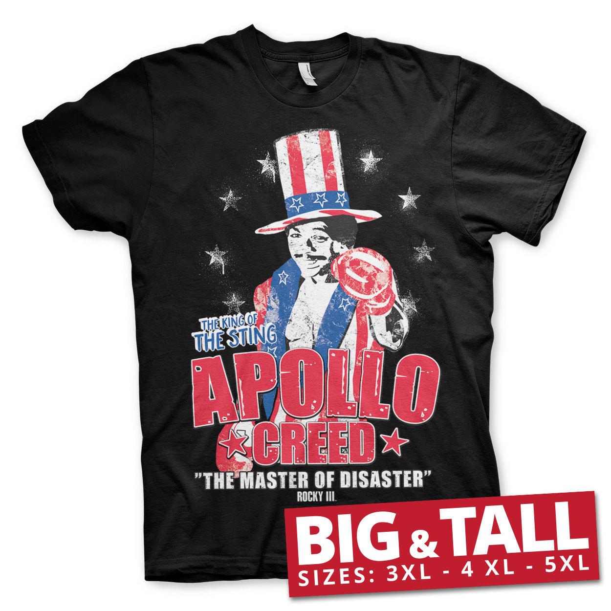 Licence Officielle ROCKY Apollo Creed Gros Grand 3XL 4XL 5XL Homme T-Shirt XXXXL