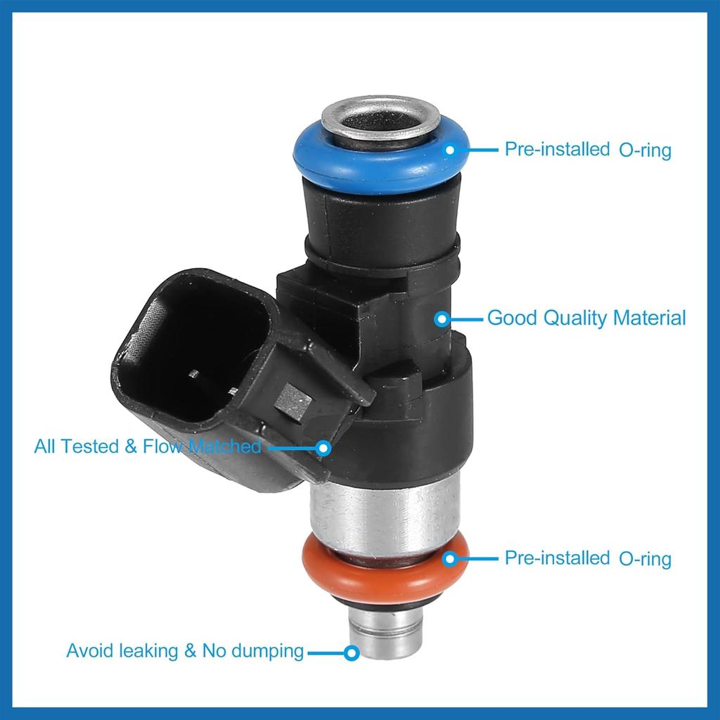 2 Pcs 2521068 0280158258 Fuel Injector for Polaris Sportsman SP X2 450 570 2014-2019 for Polaris for Ranger XP Crew 900 2013-2019 for Polaris RZR 900