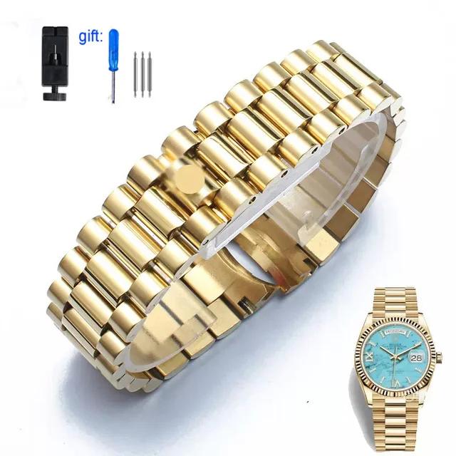 

Браслет для годинника 20 мм 21 мм Спортивний Для Rolex DATEJUST DAY-DATE OYSTERPERTUAL DATE Сталевий Ремінець Чоловічі та Жіночі Ремінці 21mm
