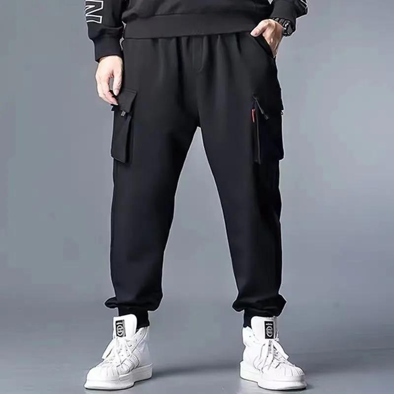 Large Size Men's Loose Sports Trousers Fashionable Versatile Drawstring Trousers Trend Trousers