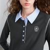 Chuyu Women's Faux Two-Piece Pique Polo Dress