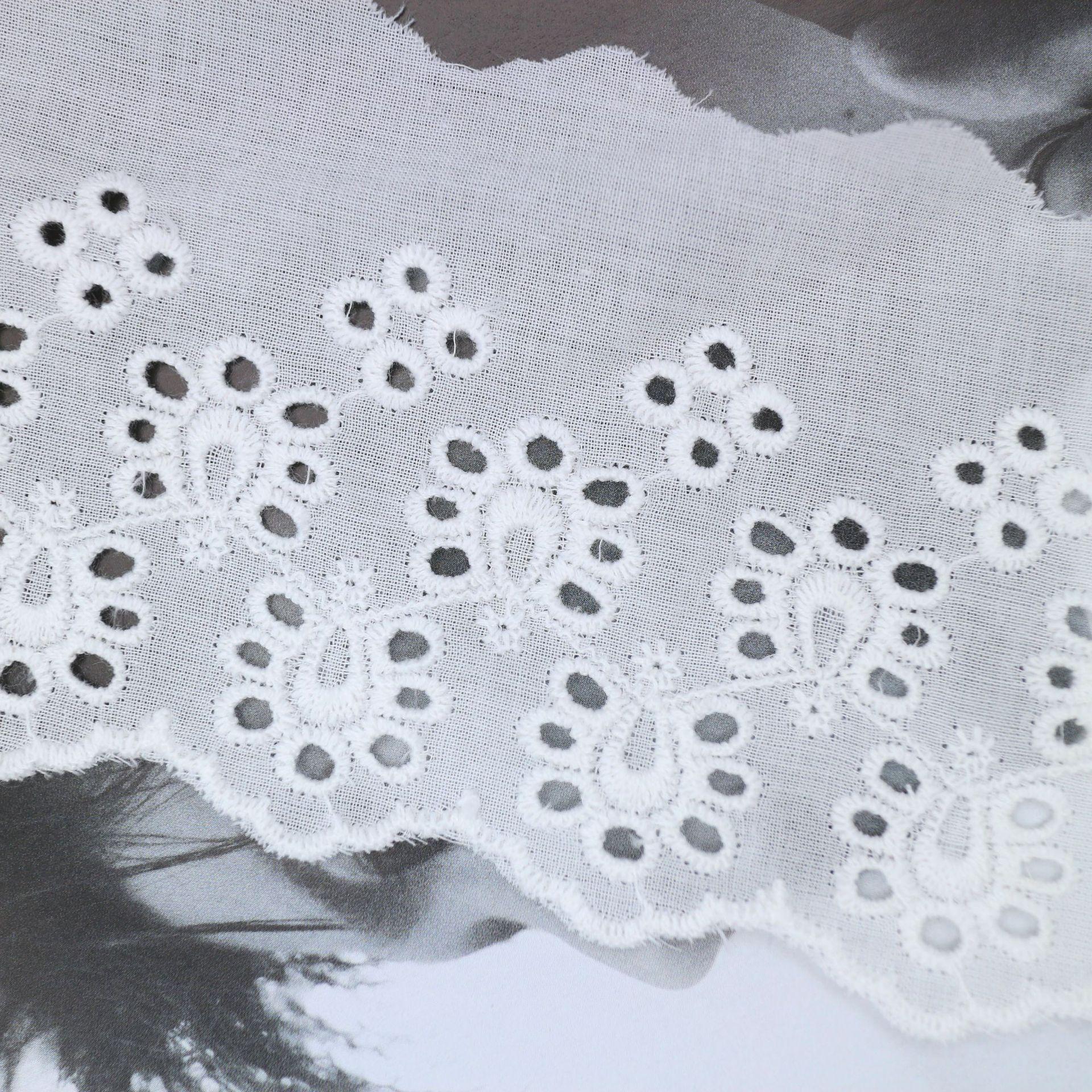 Хлопковое Кружево с Вышивкой, Ажурная Вышивка, Юбка с Вышивкой, Аксессуары для Одежды, Вышивка Хлопком, Резьба по Хлопку, Ажурная Полоска, Штрихкод HM2931-7