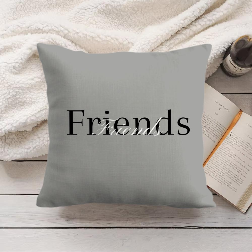 Simplicity Pattern Love Cushion Cover Silky Short Plush Invisible Zipper Dustproof Sofa Pillow Case For Home Decor