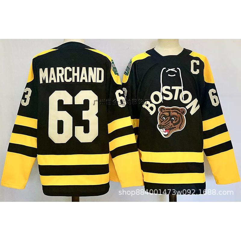 Mens Retro Embroidered Ice Hockey Jersey Team Bear 63 Training Uniform Adult Players