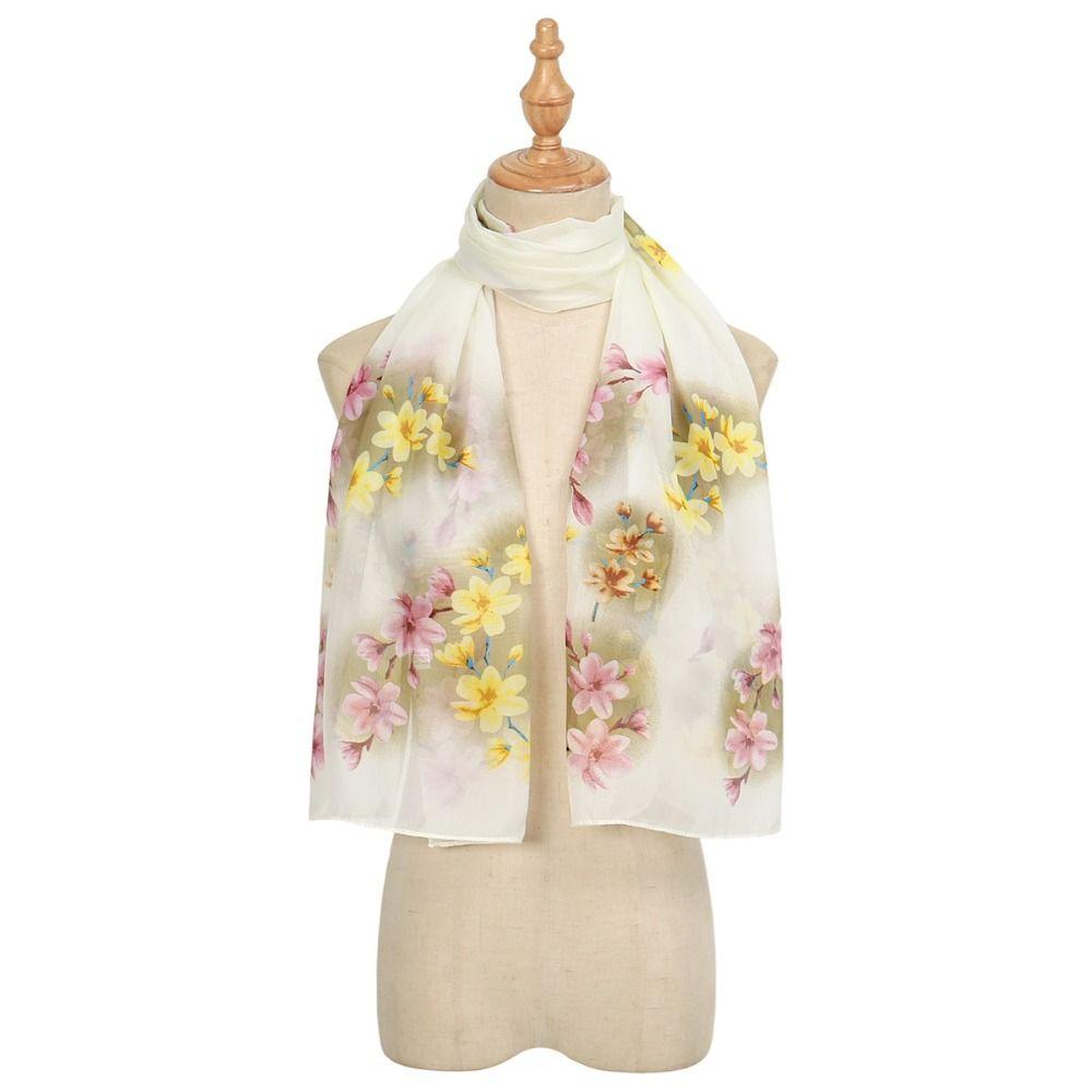 Print Silk Scarf Vintage Headkercheif Hijab Foulard Bandana New Neck Tie Shawl Wraps Women