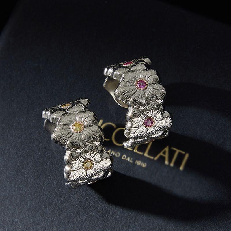 Italian Bujia Seiko Wire Drawing Process Quan Zhilong With Daisy Gardenia Ring Eternal Series