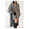 Women Solid Loose Vintage Knitted Cardigan Autumn Winter Long Sleeve Gentle Ankle-length Temperament Coat
