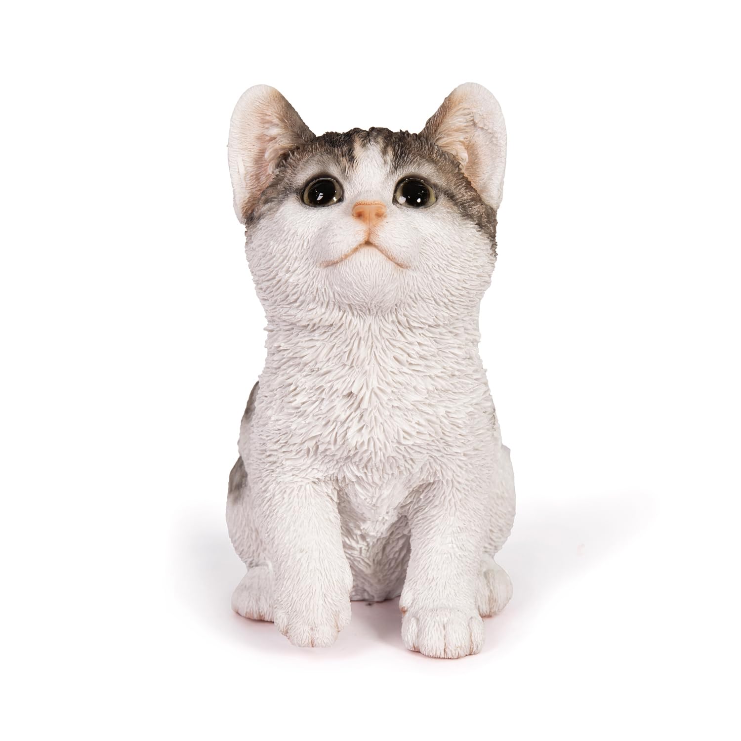 

Убия Макрелевый Табби и Белый Котенок 13 x 9 x 16 см Кукла Фигурка Орнамент Животное Садовое Украшение Кот (Маленький) H19167-22