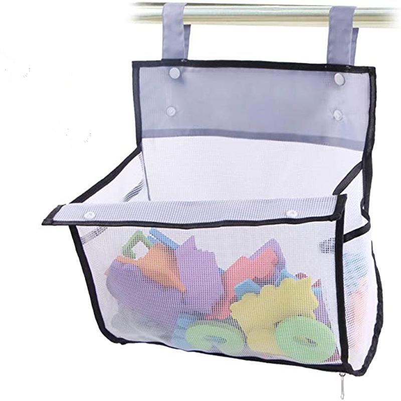 

Multi Functional Three-dimensional Children s Bathroom Bath Toys Storage Mesh Bag Letter Toy Hanging Bag Square Mesh Bag темно-сірий