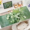 Tapis de souris créatif à l'aquarelle surdimensionné peinture à l'huile vert frais protection des yeux pour filles tapis de table d'ordinateur portable