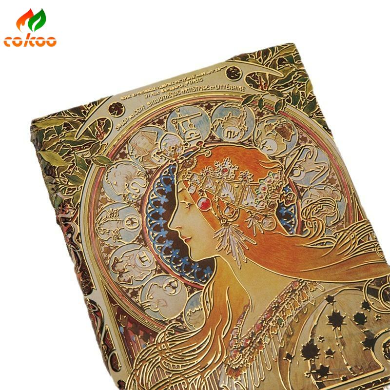 B6 Vintage European-Style Relief Notebook Three-Dimensional Hot-Stamped, Full Color Art, Ideal for Journaling and Gifting