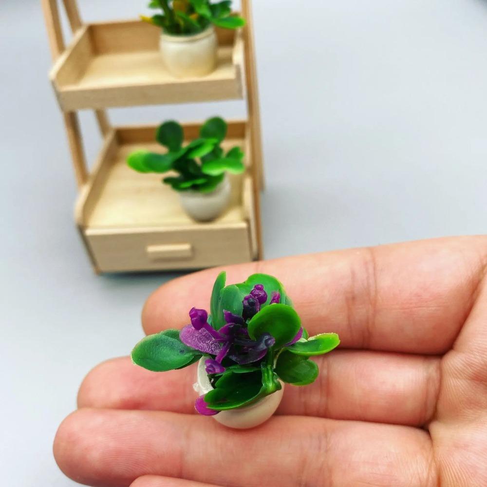 Möbel Topfpflanzen Miniatur Künstlich Winziges Bonsai-Modell Mini-Blumentopf Falsch Im Topf Möbel Wohnaccessoires