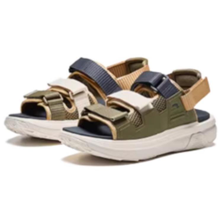 Anta Comfortable Versatile Fashion Beach Sandals Men Sandals Green 112538512-4