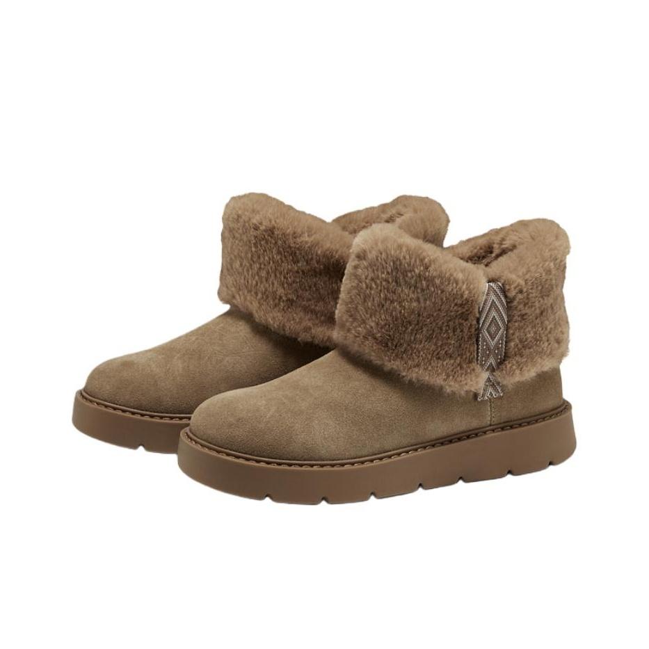 Skechers Short Snow Boots Warm Comfortable Stylish Women boots Brown 169100-CSNT
