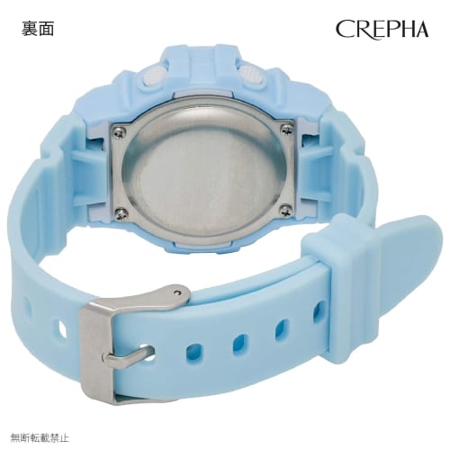 Klefa Digital Women's Watch Waterproof Stopwatch Urethane Belt Blue TE-D280-LB