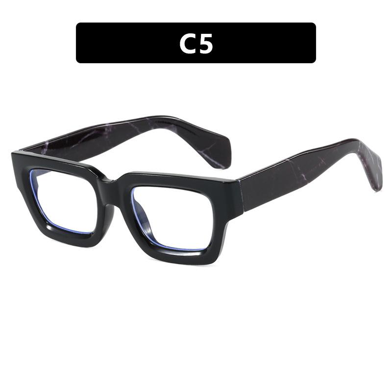 European and American small frame glasses frame anti-blue light women's new trendy square glasses frame personalized ins flat mirror