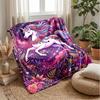 Royal Unicorn with Crystals Theme blanket Lightweight Warm Flannel Blanket Decorative Throw Blanket for Home Decoration
